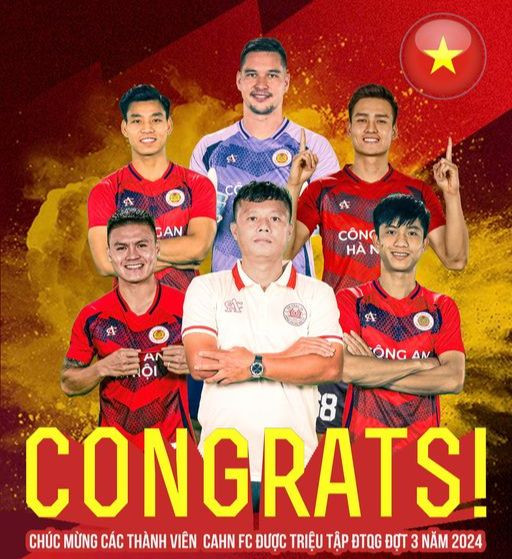 6 thành viên Công an Hà Nội FC lên ĐT Việt Nam