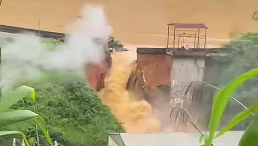 Đập thủy điện Bắc Khê 1 bị vỡ