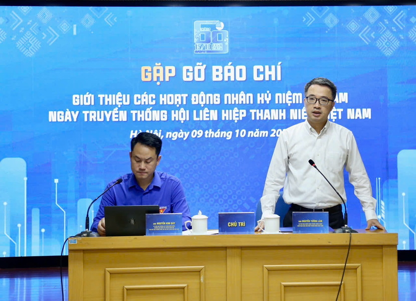 Bí thư Trung ương Đoàn, Chủ tịch Trung ương Hội Liên hiệp thanh niên Việt Nam Nguyễn Tường Lâm phát biểu