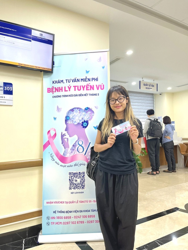 Diệu Anh hi vọng nhiều bạn trẻ cũng chủ động đi tầm soát bệnh để bảo vệ sức khỏe.