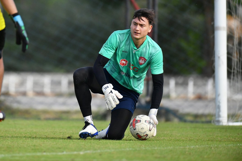 Thủ môn Đặng Văn Lâm trong buổi tập gần nhất tại Muangthong United