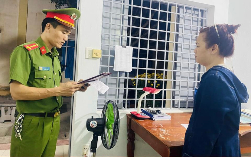 Đối tượng Trần Thị Trang bị bắt giữ
