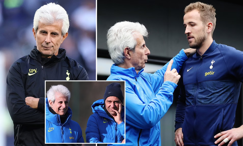 HLV thể lực Gian Piero Ventrone cùng Harry Kane (ảnh phải) và HLV Conte