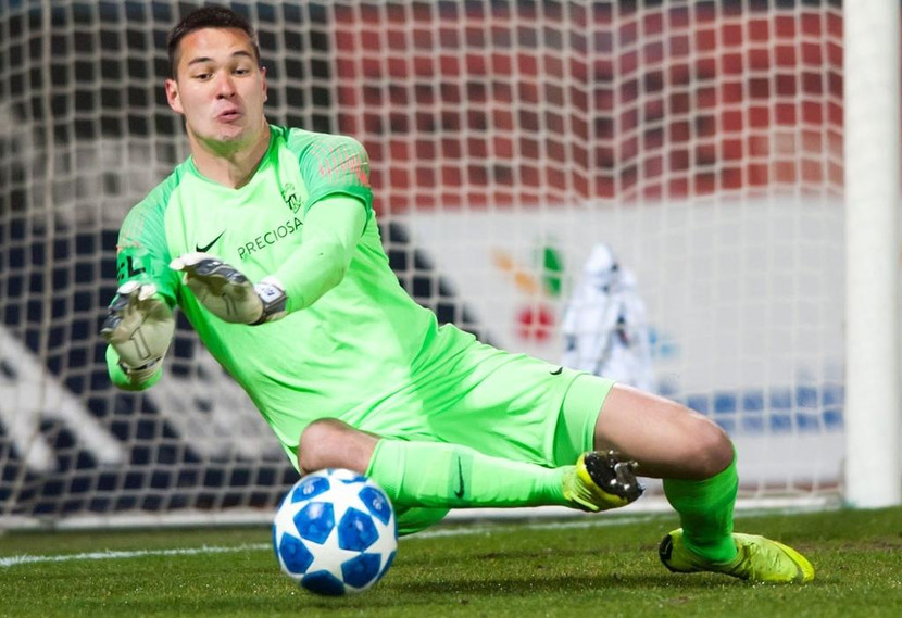Thủ môn Filip Nguyễn trong màu áo Slovan Liberec