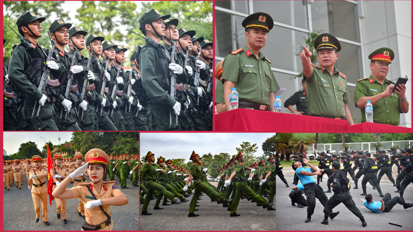 Giám đốc CATP Hà Nội động viên cán bộ chiến sỹ hợp luyện diễu binh, diễu hành cho Ngày hội vì Thủ đô bình yên ảnh 18