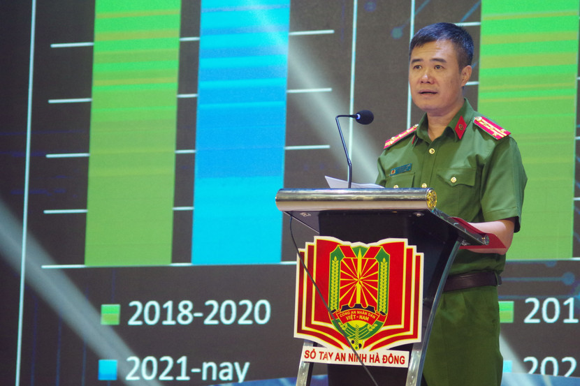 Đại tá Nguyễn Ngọc Quyền, Trưởng CAQ Hà Đông cho biết mô hình Sổ tay an ninh Hà Đông điện tử giúp niềm tin của Nhân dân đối với lực lượng Công an ngày càng được củng cố Đại tá Nguyễn Ngọc Quyền, Trưởng CAQ Hà Đông cho biết mô hình Sổ tay an ninh Hà Đông điện tử giúp niềm tin của Nhân dân đối với lực lượng Công an ngày càng được củng cố