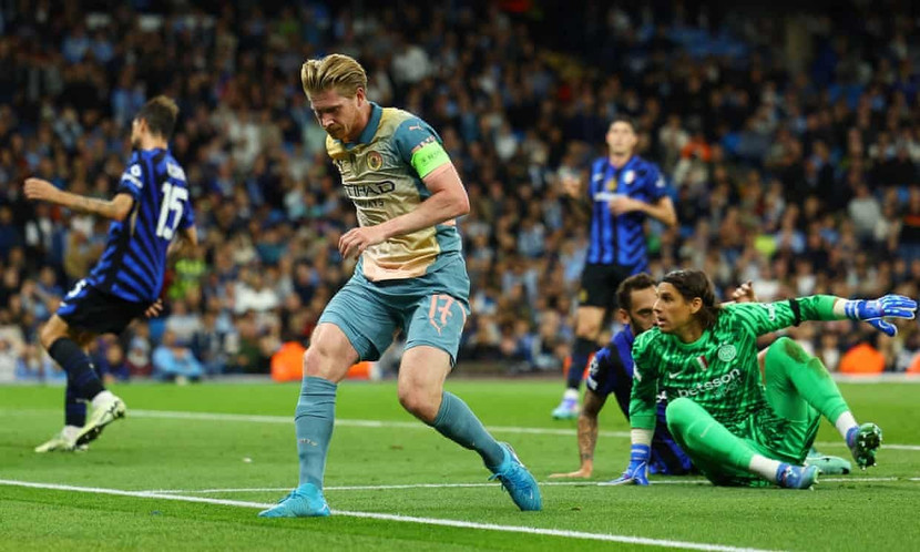 De Bruyne chấn thương khi Man City hòa Inter 0-0
