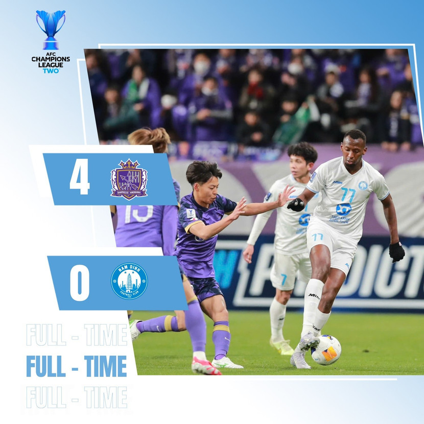 Nam Định không thể cưỡng lại sức mạnh của Hiroshima