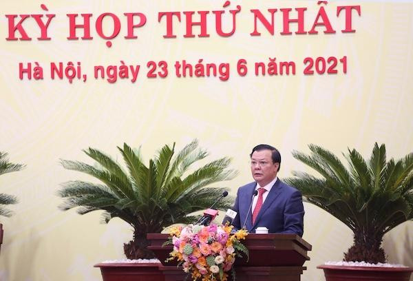 Bí thư Thành uỷ Hà Nội Đinh Tiến Dũng phát biểu tại kỳ họp thứ nhất, HĐND TP Hà Nội khoá XVI Bí thư Thành uỷ Hà Nội Đinh Tiến Dũng phát biểu tại kỳ họp thứ nhất, HĐND TP Hà Nội khoá XVI