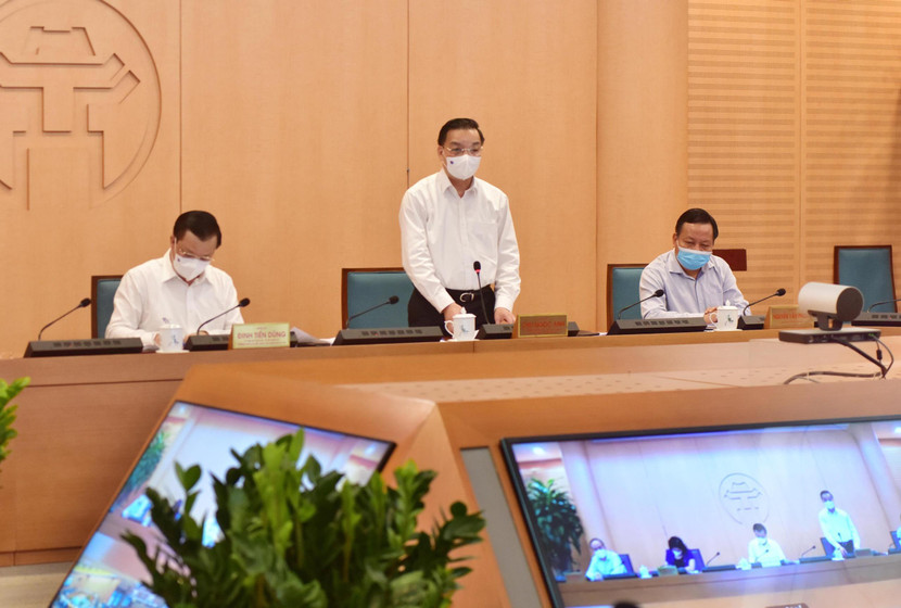 Chủ tịch UBND TP Chu Ngọc Anh phát biểu tại hội nghị