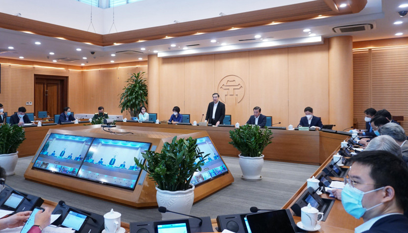 Toàn cảnh phiên họ BCĐ phòng chống dịch Covid-19 Hà Nội sáng 26/1 Toàn cảnh phiên họ BCĐ phòng chống dịch Covid-19 Hà Nội sáng 26/1