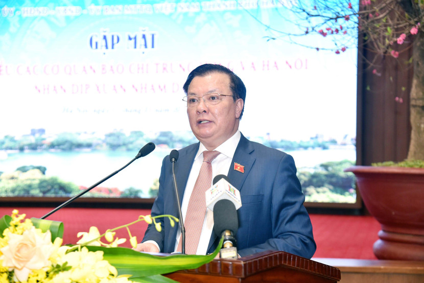 Bí thư Thành ủy Hà Nội Đinh Tiến Dũng mong báo chí đồng hành cùng Thủ đô vượt khó để phục vụ nhân dân tốt nhất