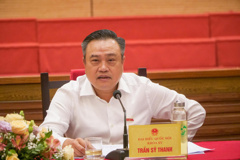 Chủ tịch UBND TP Hà Nội Trần Sỹ Thanh cùng các đại biểu Quốc hội đơn vị bầu cử số 10 tiếp xúc với cử tri huyện Sóc Sơn chuẩn bị cho Kỳ họp thứ 5, Quốc hội khoá XV. Chủ tịch UBND TP Hà Nội Trần Sỹ Thanh cùng các đại biểu Quốc hội đơn vị bầu cử số 10 tiếp xúc với cử tri huyện Sóc Sơn chuẩn bị cho Kỳ họp thứ 5, Quốc hội khoá XV.