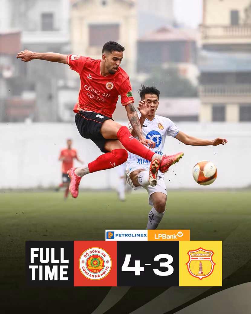 CLB Công an Hà Nội đánh bại Nam Định trong cơn mưa bàn thắng CLB Công an Hà Nội đánh bại Nam Định trong cơn mưa bàn thắng