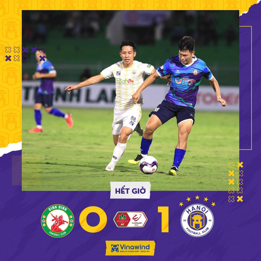 Hà Nội FC thắng 5 trận liên tiếp ở V-League 2022 (Ảnh: HNFC)