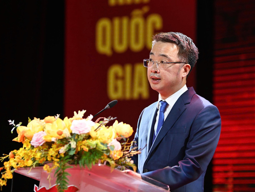 Ông Nguyễn Tường Lâm, Bí thư Trung ương Đoàn phát biểu khai mạc