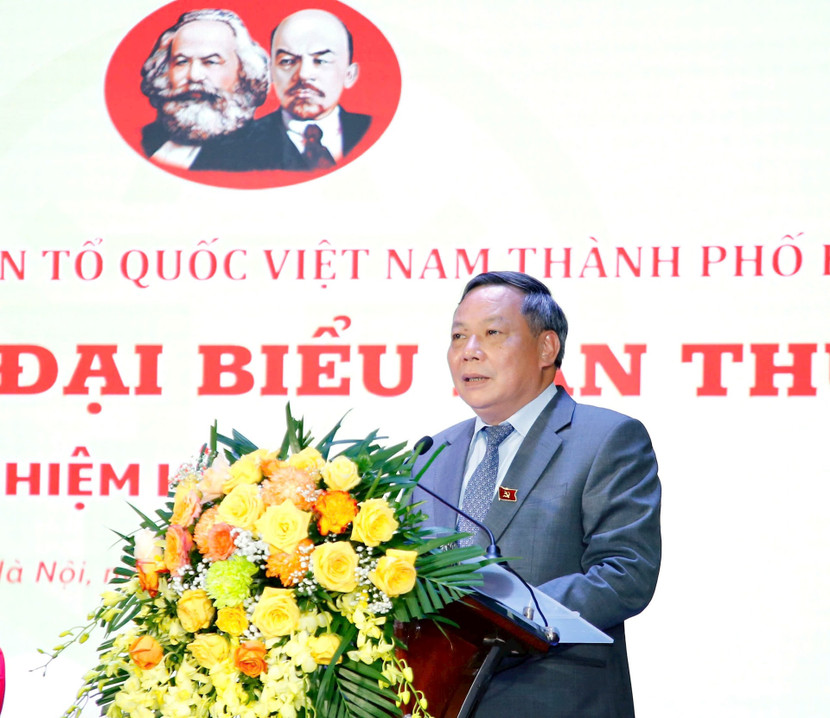 Phó Bí thư Thường trực Thành ủy Nguyễn Văn Phong phát biểu chỉ đạo tại Đại hội