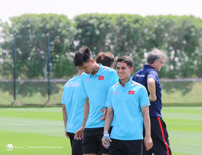 Các cầu thủ U23 Việt Nam vô cùng hào hứng