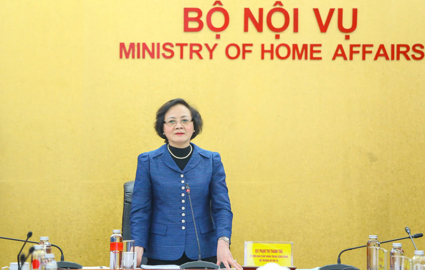 Bộ trưởng Phạm Thị Thanh Trà đảm nhiệm lãnh đạo, quản lý toàn diện mọi hoạt động thuộc chức năng, nhiệm vụ, quyền hạn của Bộ Nội vụ