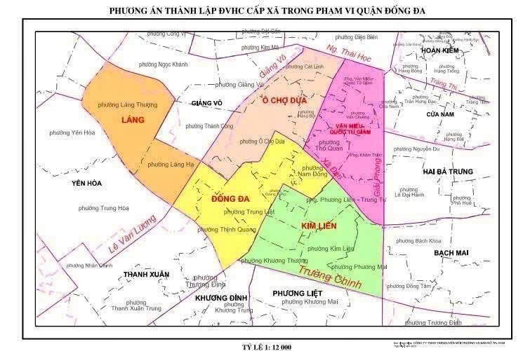 Phương án sắp xếp đơn vị hành chính cấp xã trên địa bàn quận Đống Đa