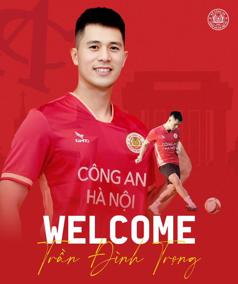 Đình Trọng là tân binh thứ ba của CLB Công an Hà Nội