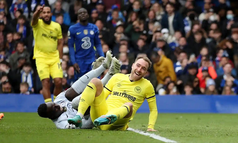 Eriksen sau khi ghi bàn cho Brentford