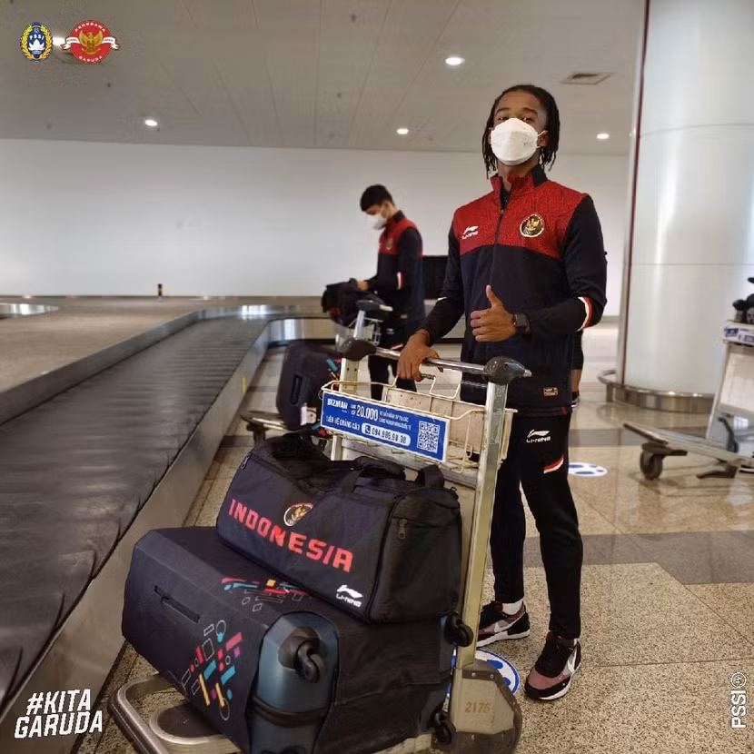 Tiền đạo Ronaldo Kwateh của U23 Indonesia Tiền đạo Ronaldo Kwateh của U23 Indonesia