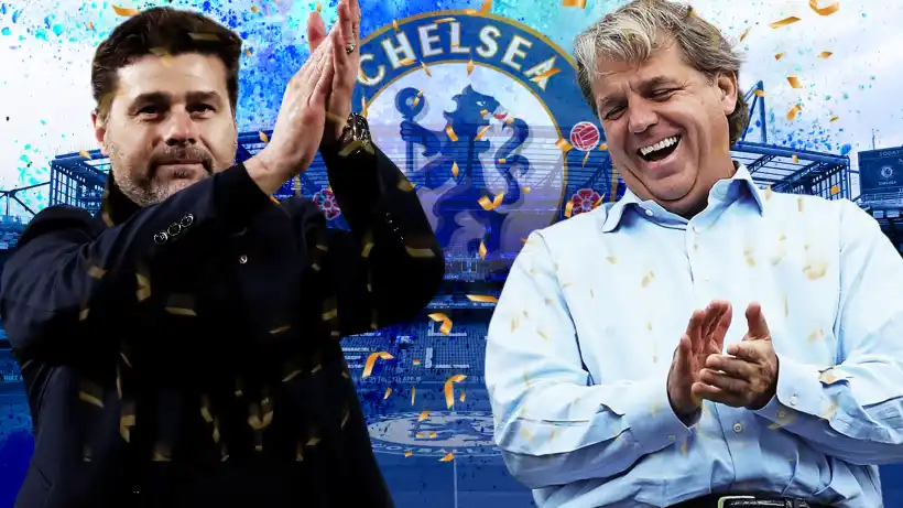Pochettino (trái) chính thức dẫn dắt Chelsea