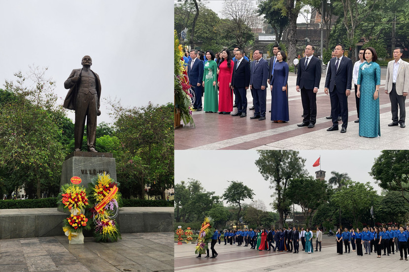 Lãnh đạo thành phố Hà Nội dâng hoa kỷ niệm 154 năm Ngày sinh V.I.Lênin