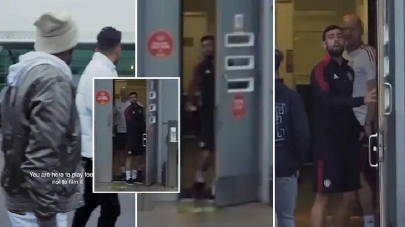 Fernandes chửi Fred và Telles vì quay phim trên sân tập MU