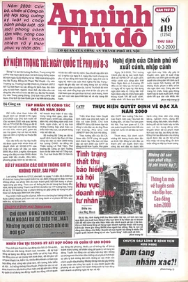 Báo An ninh Thủ đô số 01254, ngày 10/3/2000