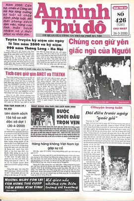 Báo An ninh Thủ đô số 01261, ngày 26/3/2000