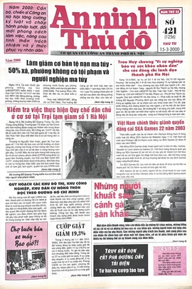 Báo An ninh Thủ đô số 01256, ngày 15/3/2000