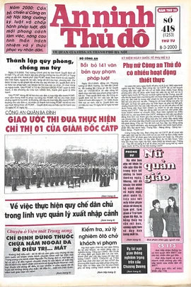 Báo An ninh Thủ đô số 01253, ngày 8/3/2000