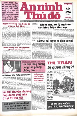 Báo An ninh Thủ đô số 01260, ngày 24/3/2000