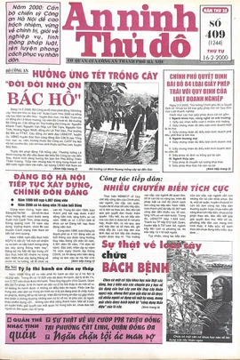 Báo An ninh Thủ đô số 01244, ngày 16/2/2000