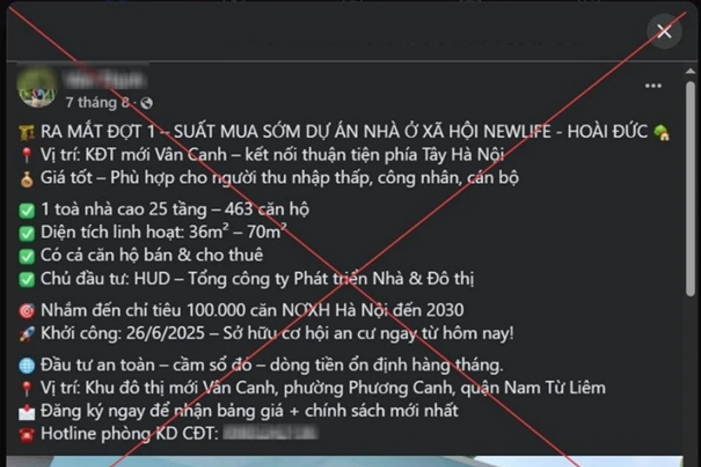 Xử phạt các trường hợp rao bán 'suất ngoại giao', 'suất nội bộ' nhà ở xã hội trên địa bàn Hà Nội