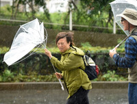 Chùm ảnh cử tri Nhật Bản đội mưa bão đi bầu cử hạ viện
