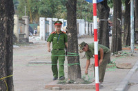 Mỹ Đình nhuộm đỏ màu cờ trước giờ bóng lăn