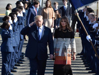 Chùm ảnh Nhật Bản nhiệt liệt chào đón Tổng thống Mỹ Donald Trump