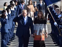 Chùm ảnh Nhật Bản nhiệt liệt chào đón Tổng thống Mỹ Donald Trump