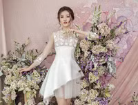 Á hậu Huyền My quyến rũ với đầm trong suốt