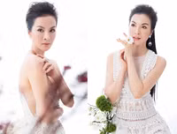 MC Thanh Mai khéo khoe vẻ đẹp gợi cảm với đầm maxi ren