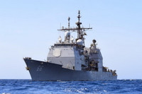 [ẢNH] Hải pháo cực mạnh trên tàu tuần dương Mỹ đang hiện diện trên Biển Đông