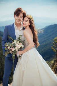 Ca sĩ Thu Thủy và hôn phu kém tuổi tung bộ ảnh cưới lung linh