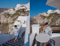 Diễn viên Trịnh Tú Trung khám phá cuộc sống thiên đường ở Santorini