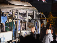 [Ảnh] Cận cảnh hiện trường vụ xe chở du khách Việt bị đánh bom ở Ai Cập