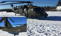 [ẢNH] Xe trượt tuyết đâm rách đuôi trực thăng Mỹ