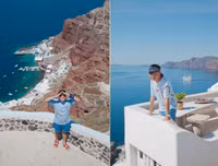 Diễn viên Trịnh Tú Trung khám phá cuộc sống thiên đường ở Santorini
