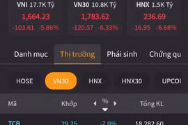 Chứng khoán giảm gần 113 điểm - mức giảm sâu nhất trong lịch sử